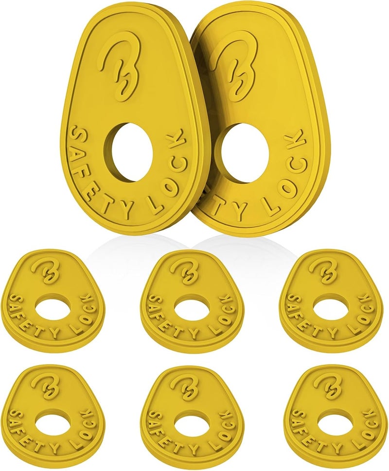 BestSounds Guitar Strap Blocks, 6PCS Premium Silicone Safety Locks (B Style Olive) - Image 1